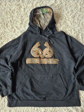 Realtree Camo-Lined Pullover Hoodie – 3XL (Fits Like XL)